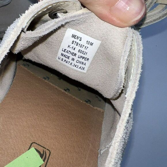 Sperry Top Sider Mens Lace Up Oxford Shoes Size 10 Light Beige Suede STS10717